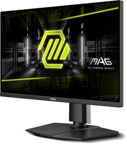 MSI MAG 255PXF front angle view