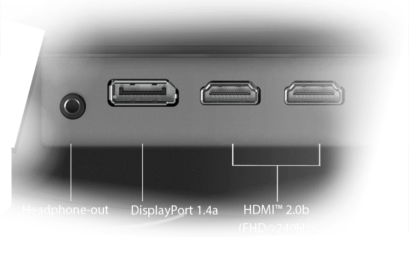 MSI MAG 255PXF connectivity ports