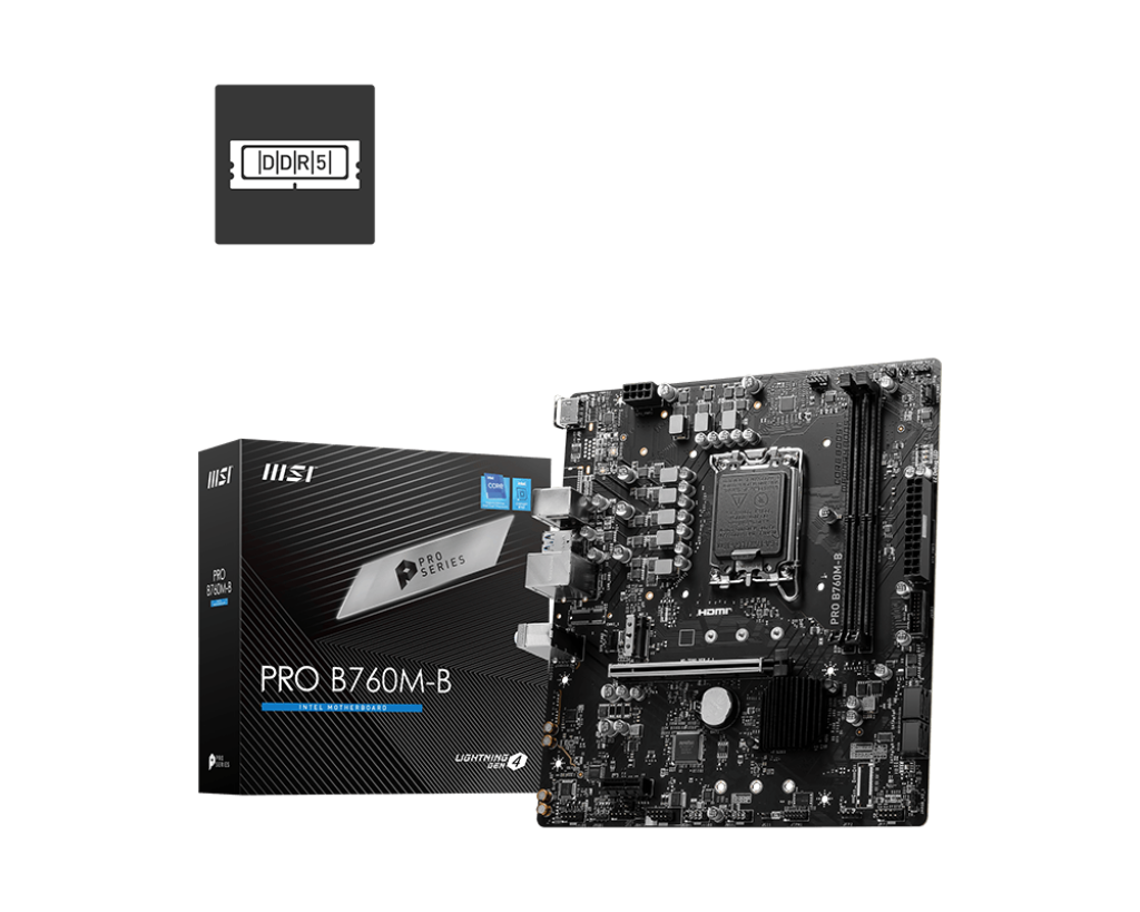 MSI PRO B760M-B DDR5 motherboard retail box