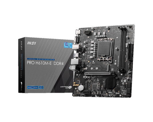 MSI PRO H610M-E DDR4 LGA 1700 Micro-ATX motherboard front view