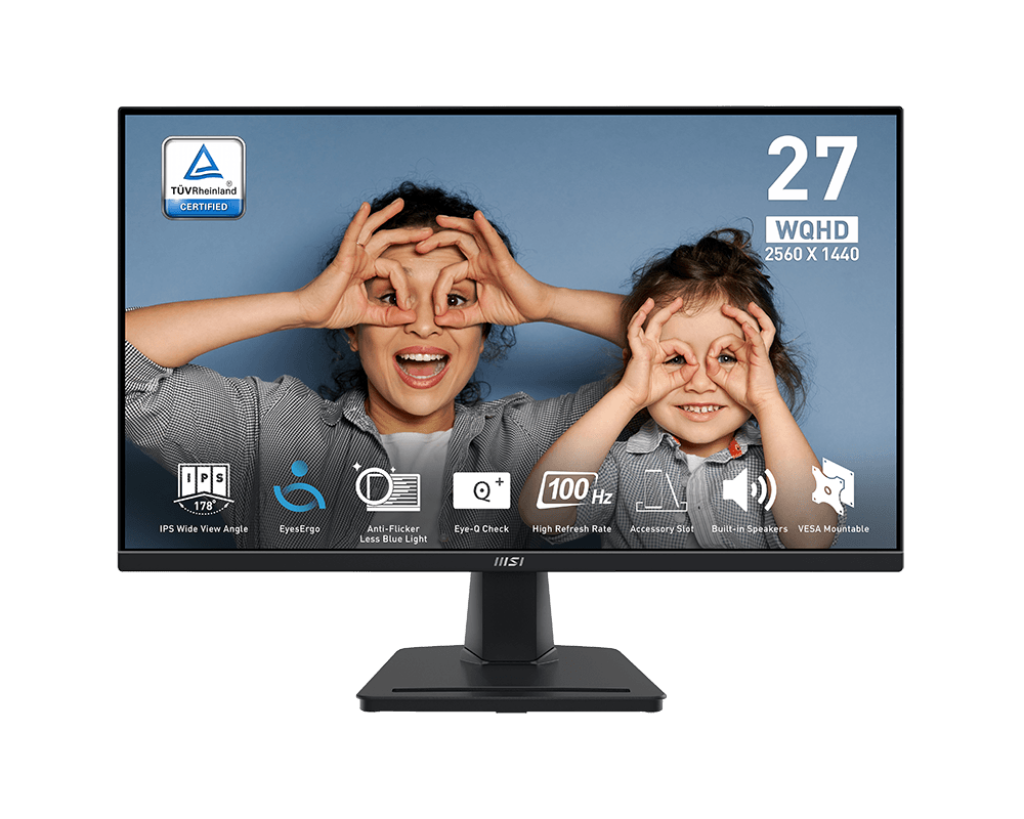 MSI PRO MP275Q 27 inch WQHD IPS business monitor front view