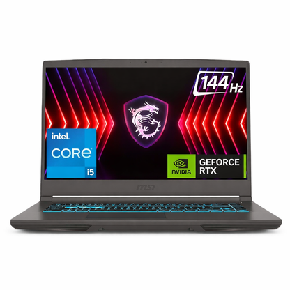 MSI Thin 15 B13UC gaming laptop front view