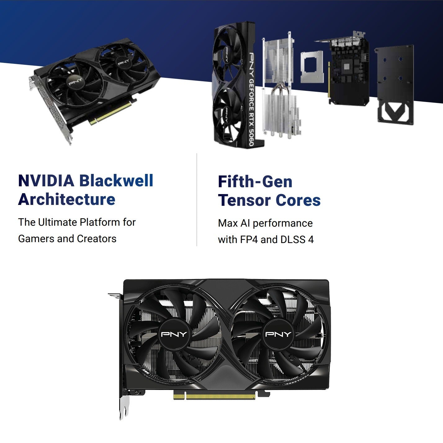 PNY GeForce RTX 5060 OC 8GB GDDR7 Dual Fan Graphics Card