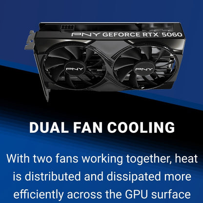PNY GeForce RTX 5060 OC 8GB GDDR7 Dual Fan Graphics Card