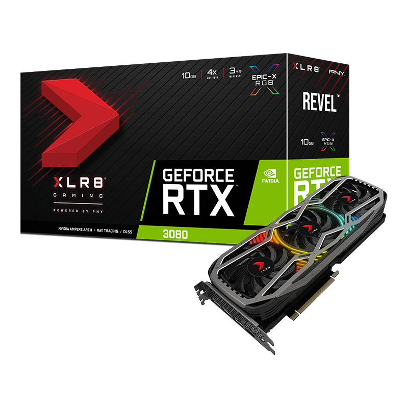 PNY GeForce RTX 3080 XLR8 Gaming REVEL EPIC-X RGB graphics card