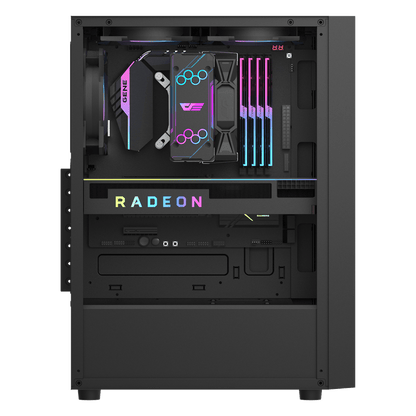 DarkFlash A290 Black ATX PC Case official side view