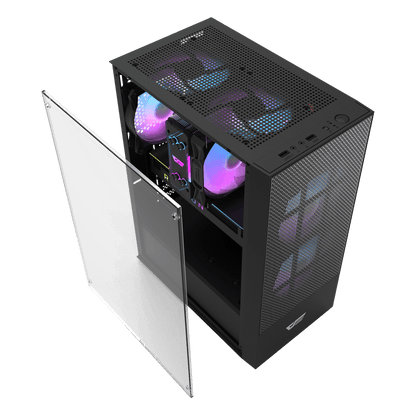 DarkFlash A290 Black ATX PC Case official angle view