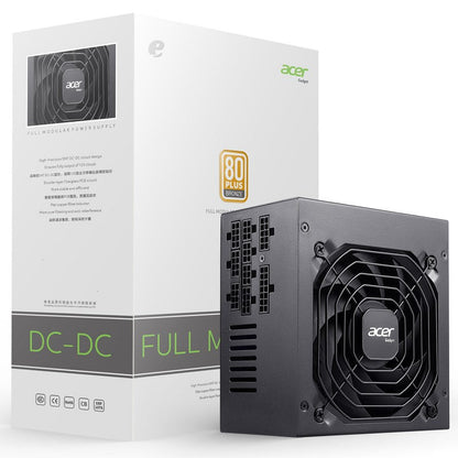 Acer AC650 650W fully modular PSU angle view