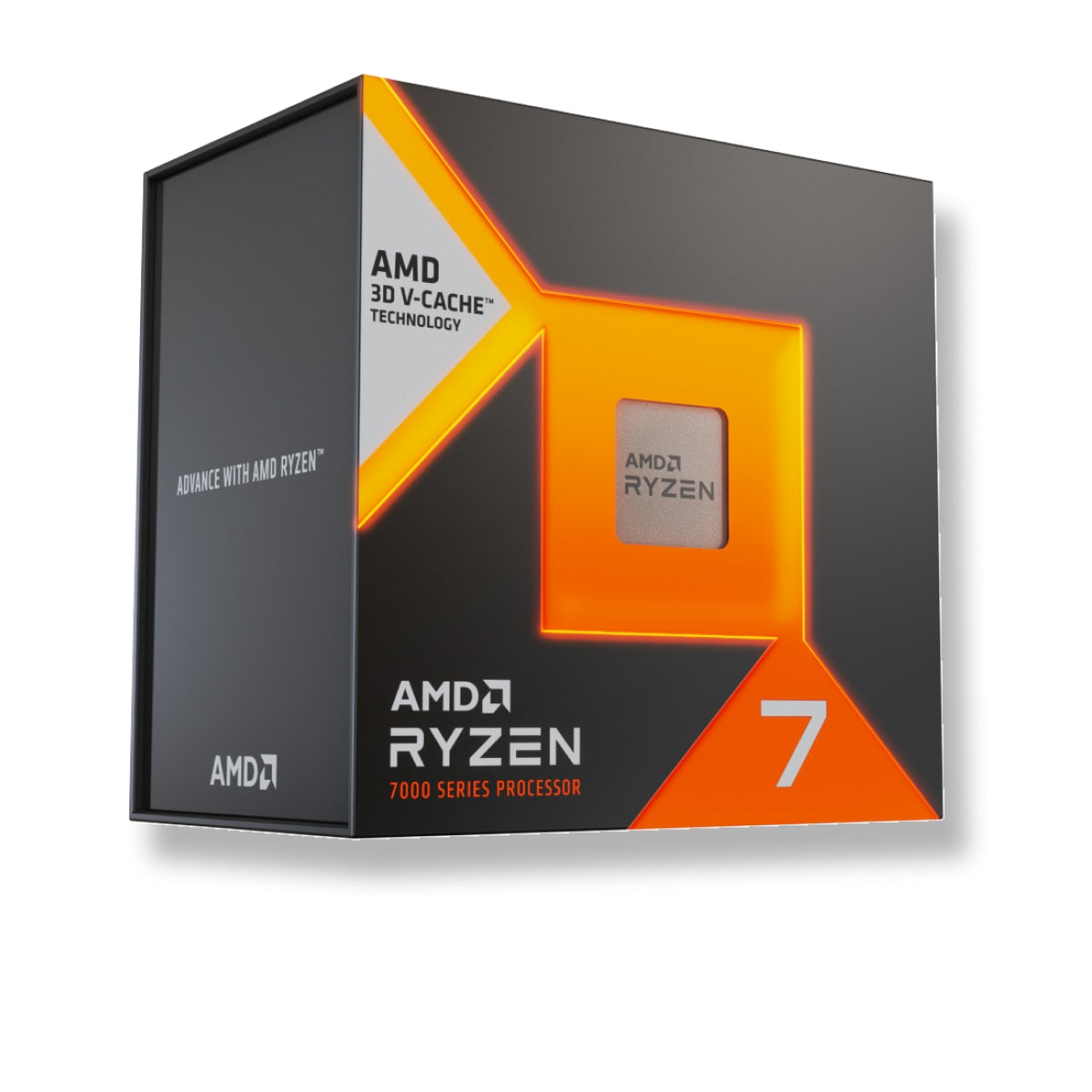 AMD Ryzen 7 7800X3D processor angle view