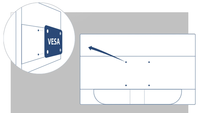 AOC official VESA mounting feature illustration
