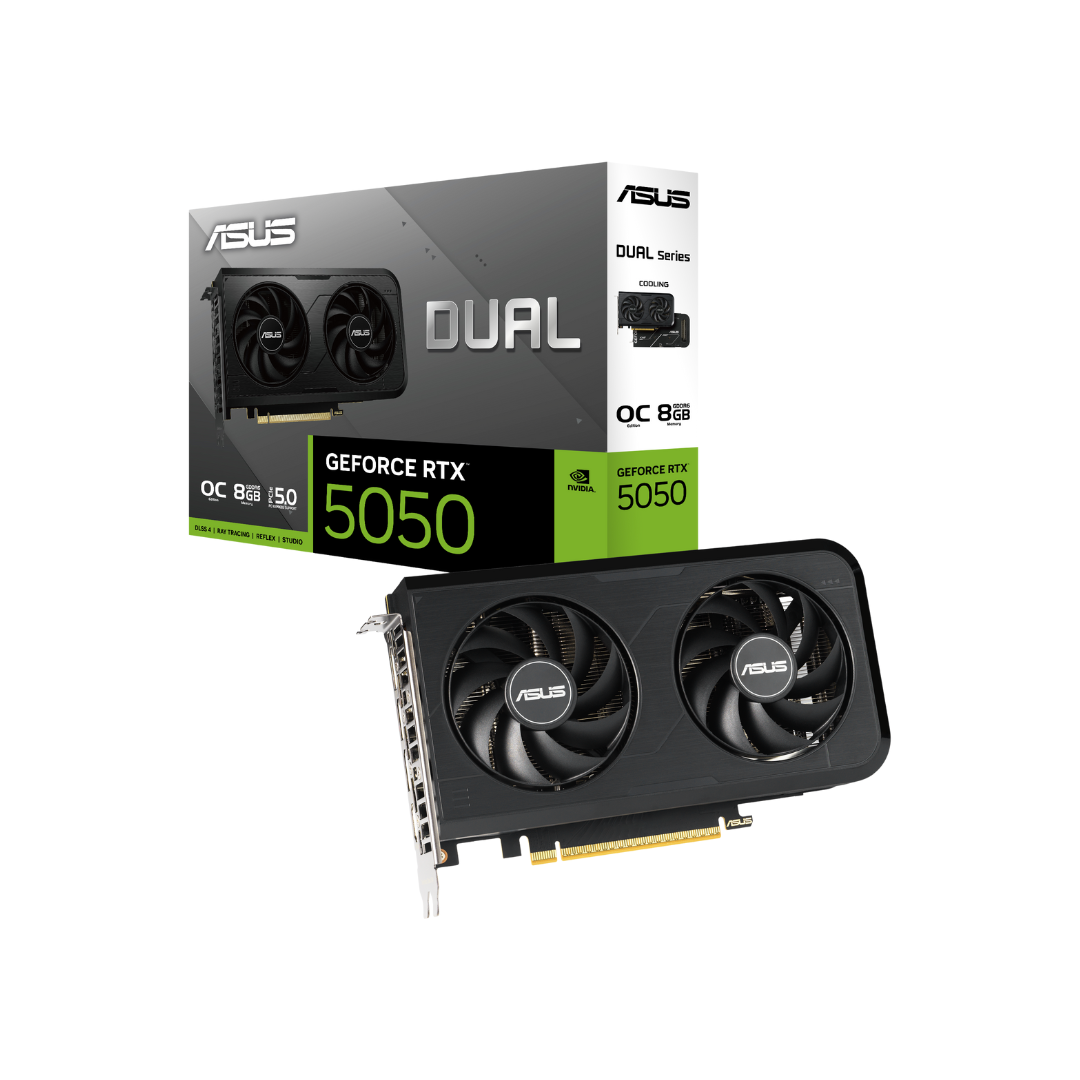ASUS Dual GeForce RTX 5050 8GB GDDR6 OC Edition with retail box