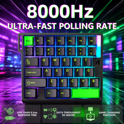 Attack Shark M36 HE Black one-handed magnetic keyboard top view