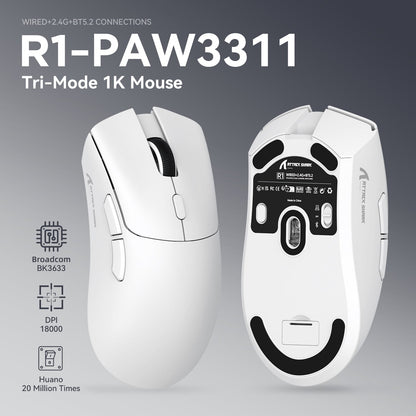 ATTACK SHARK R1 PAW3311 tri-mode features