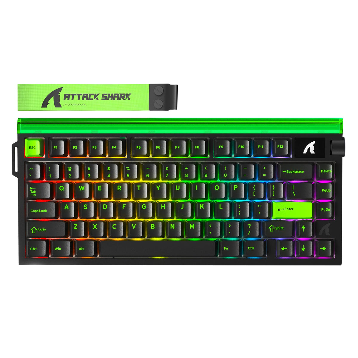 Attack Shark R85 HE Black magnetic gaming keyboard front view