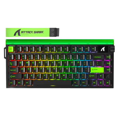 Attack Shark R85 HE Black magnetic gaming keyboard front view