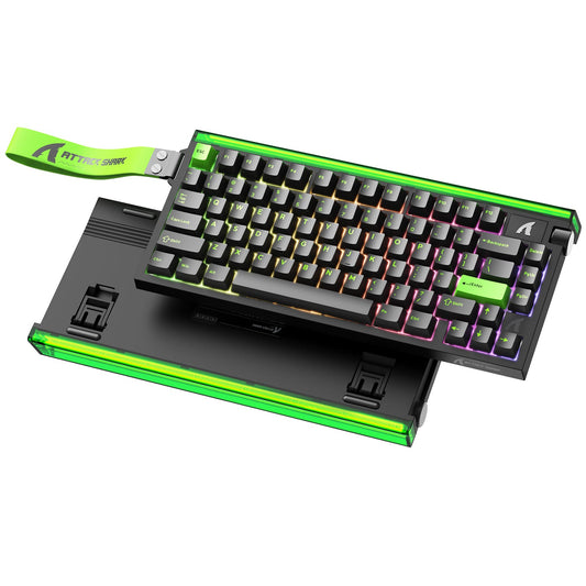 Attack Shark R85 HE Black gaming keyboard angle view