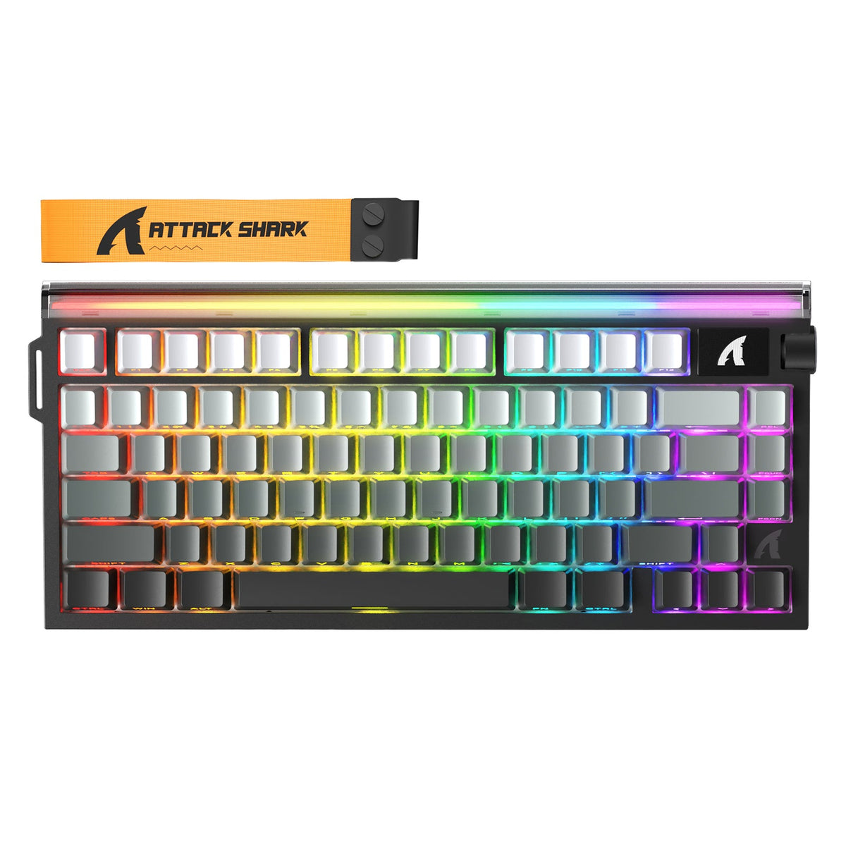 Attack Shark R85 HE Grey Gradient magnetic gaming keyboard front view