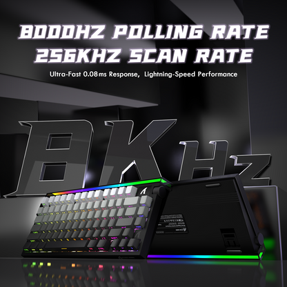Attack Shark R85 HE Grey Gradient keyboard performance feature view