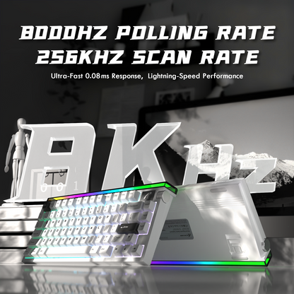 Attack Shark R85 HE White keyboard performance feature view