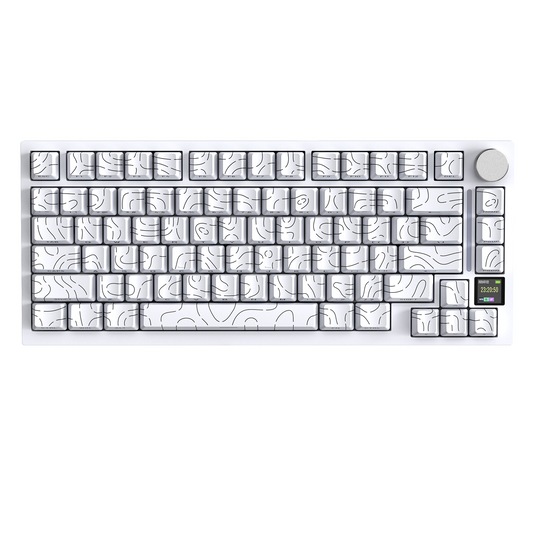 Attack Shark X820 Ultra White Contours mechanical keyboard front view