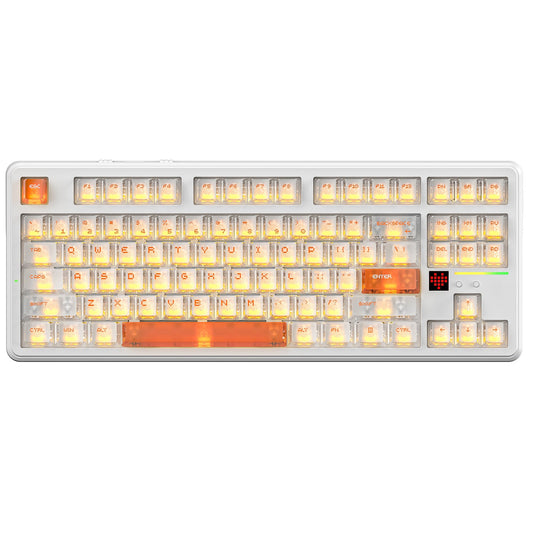 Attack Shark X87 Ultra Iced Orange wireless mechanical keyboard front view