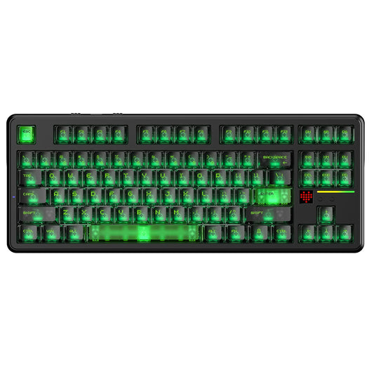 Attack Shark X87 Ultra Shadow Jade wireless mechanical keyboard front view