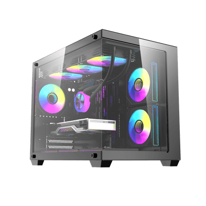 DarkFlash B275 Pro Black M-ATX PC Case official view 2
