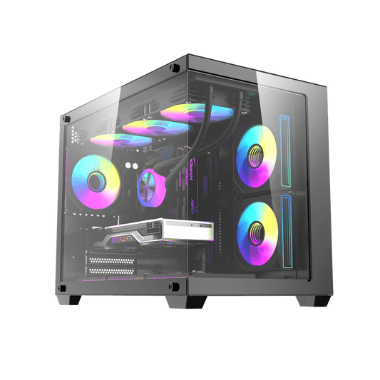 DarkFlash B275 Pro Black M-ATX PC Case official view 2