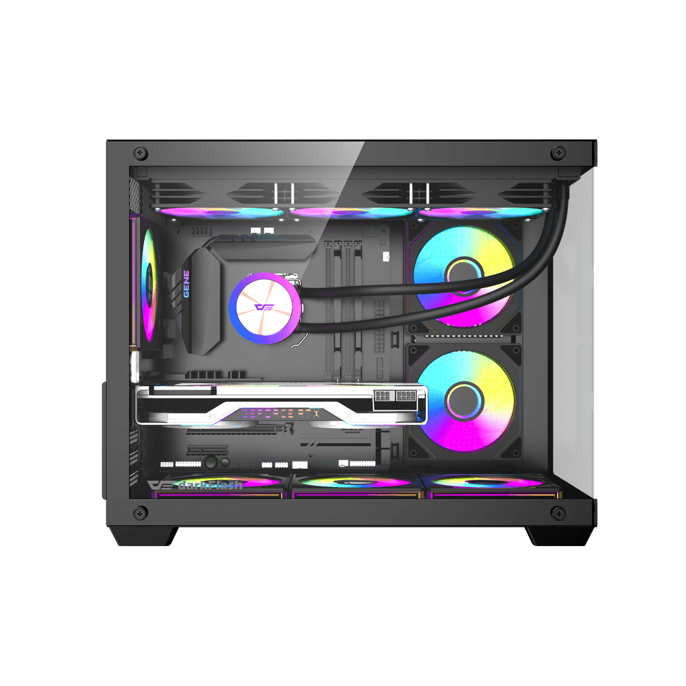 DarkFlash B275 Pro Black M-ATX PC Case official view 3