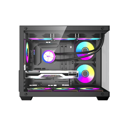 DarkFlash B275 Pro Black M-ATX PC Case official view 3