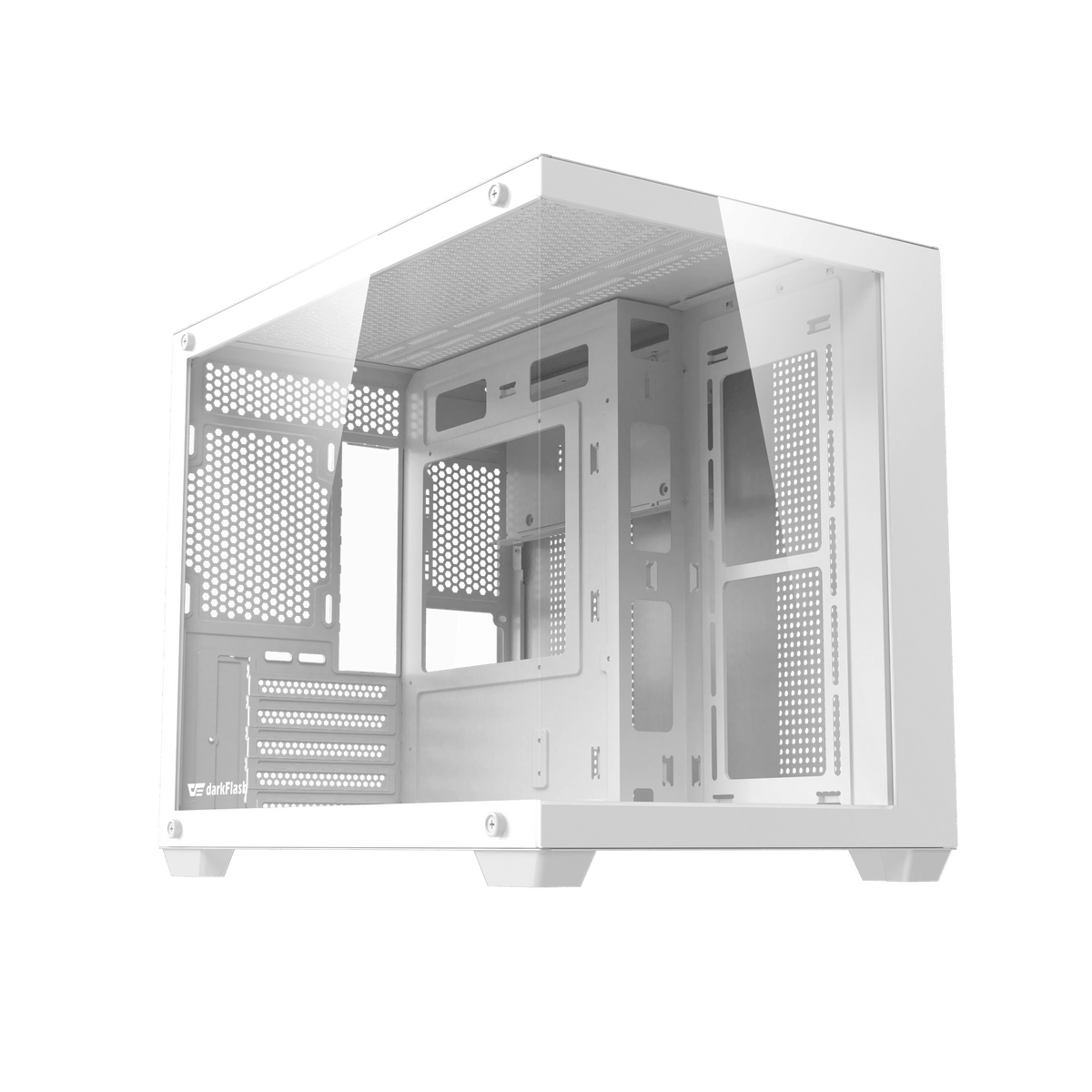 DarkFlash B275 Pro White M-ATX PC Case official view 2