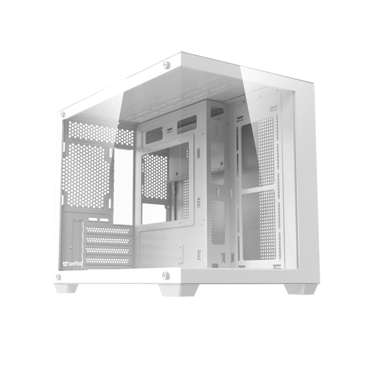 DarkFlash B275 Pro White M-ATX PC Case official view 2
