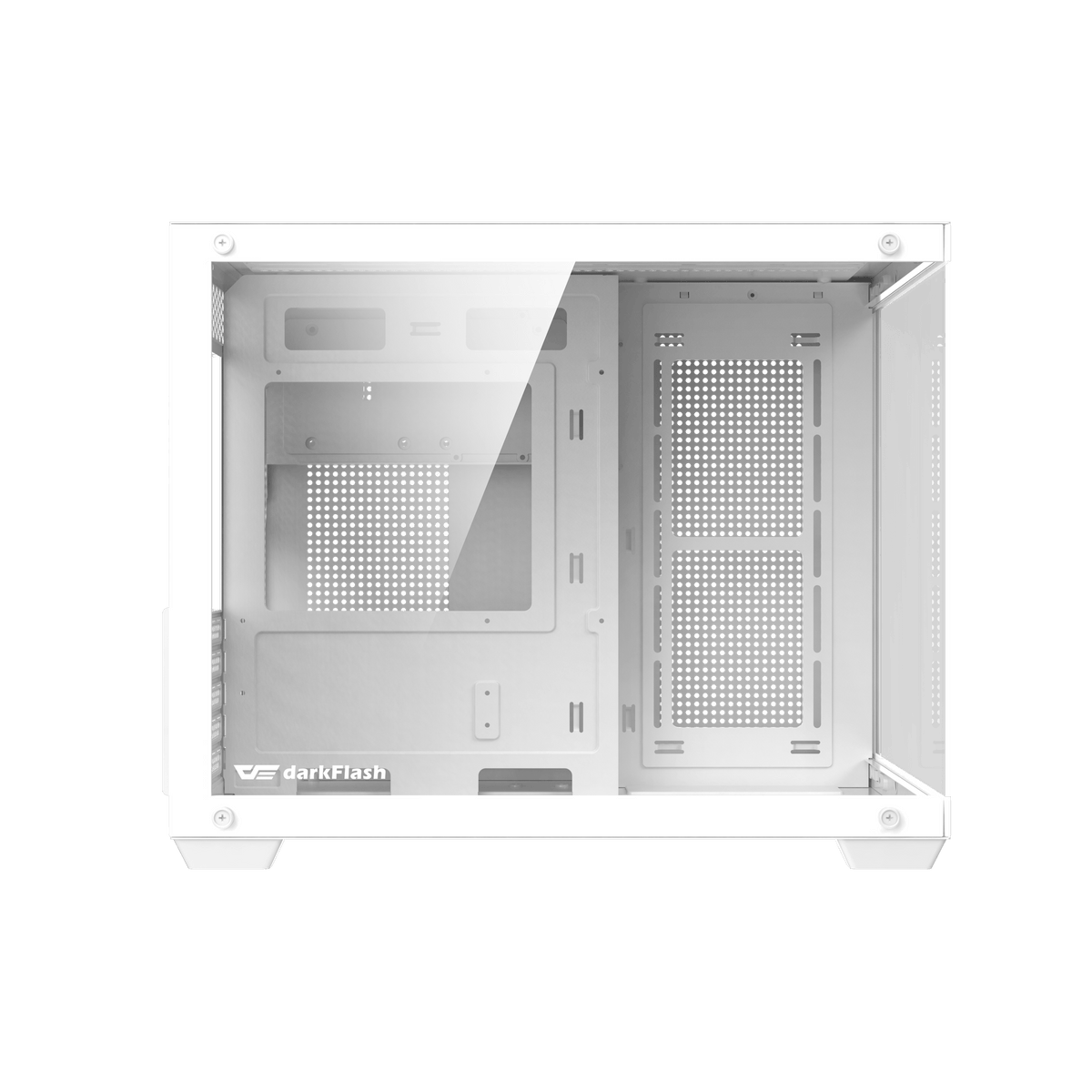 DarkFlash B275 Pro White M-ATX PC Case official view 3