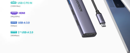 UGREEN 15495 USB-C hub ports