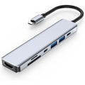 BYL 7-in-1 USB-C Hub with HDMI, PD and card readers