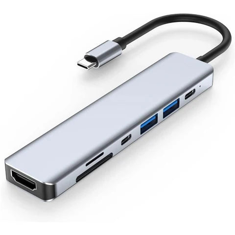 BYL 7-in-1 USB-C Hub with HDMI, PD and card readers