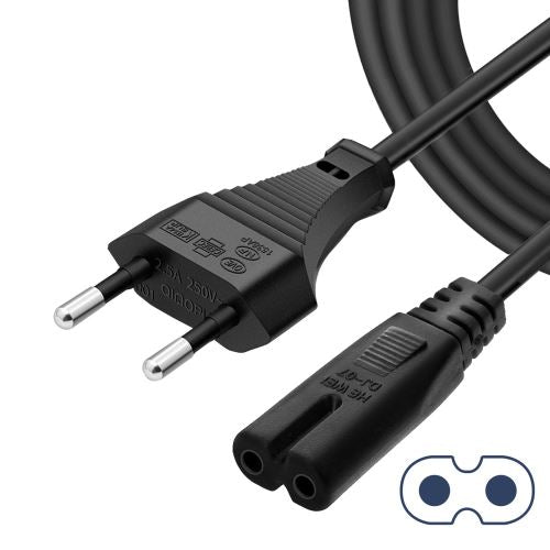 EU IEC C7 figure-8 power cord 1.5m