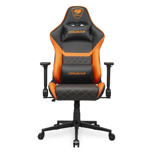 COUGAR Armor One V2 Black and Orange gaming chair official front view