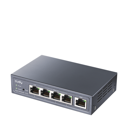 Cudy R700 5-Port Multi-WAN Router right angled view