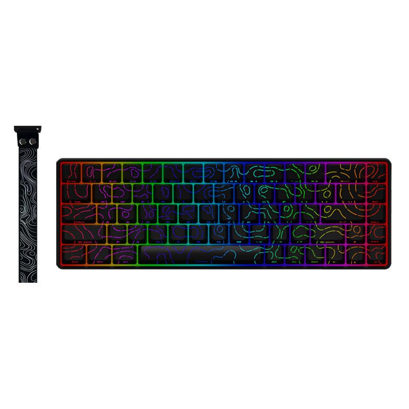 DarkFlash EZ68 magnetic switch mechanical keyboard black angle view