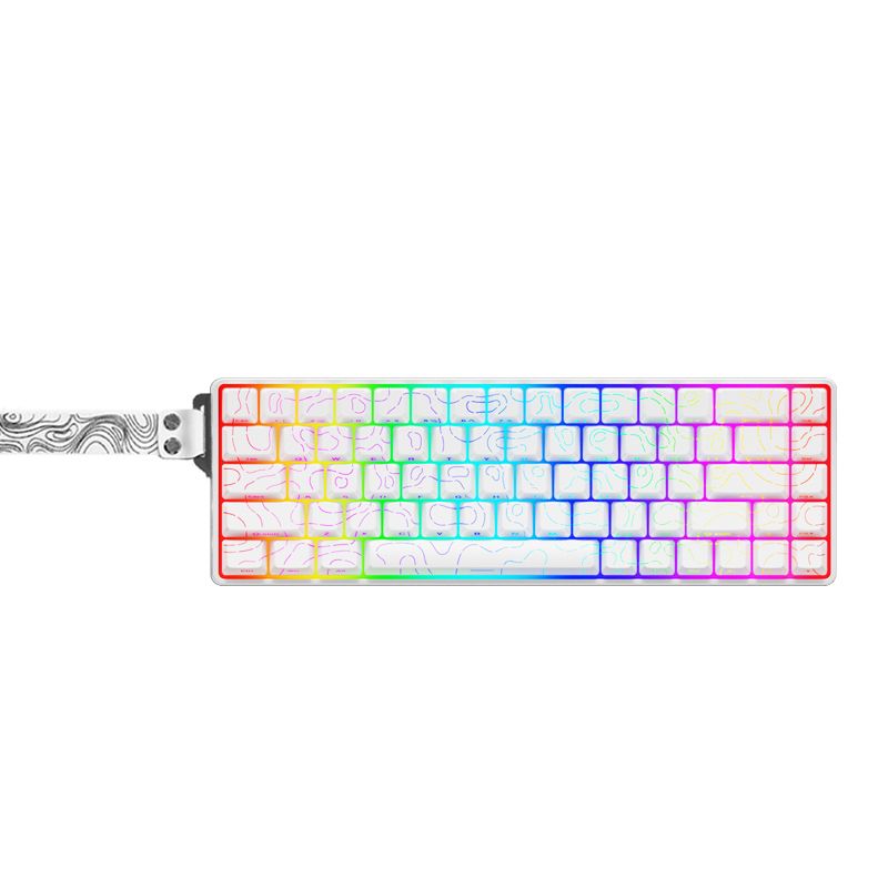 DarkFlash EZ68 magnetic switch mechanical keyboard black top view