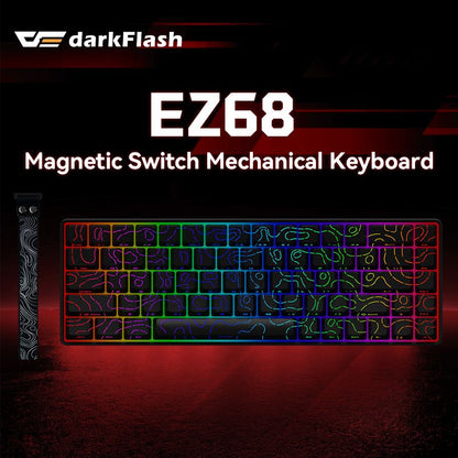 DarkFlash EZ68 magnetic switch mechanical keyboard black detail view