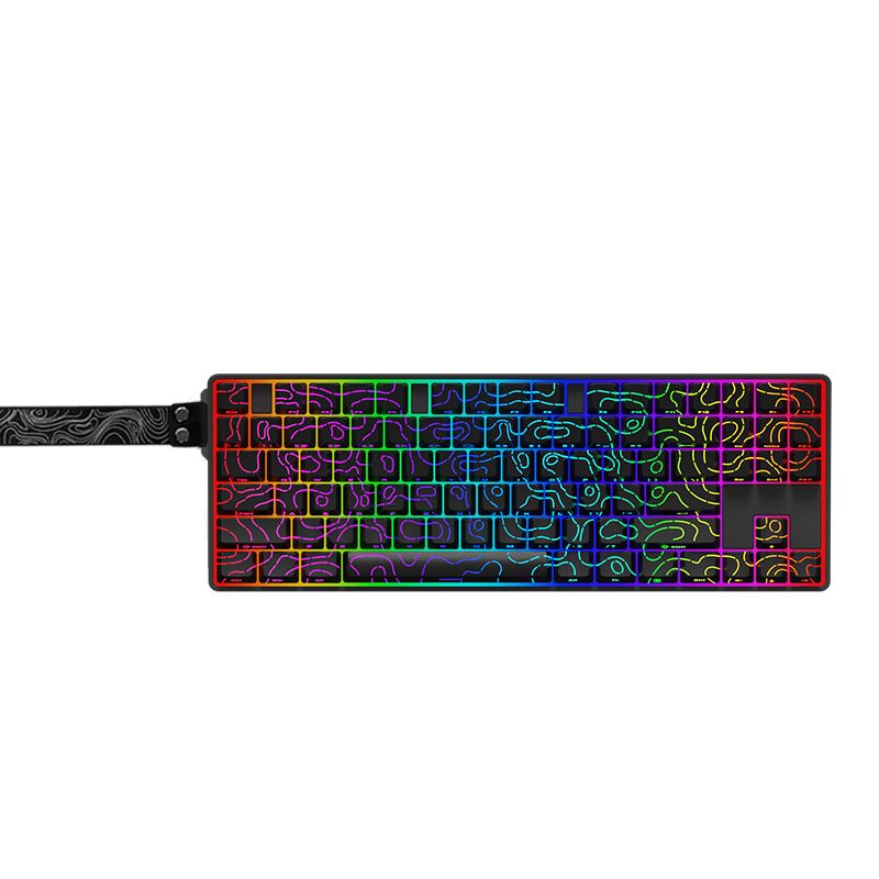 DarkFlash EZ87 magnetic switch mechanical keyboard black angle view