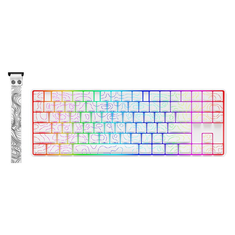 DarkFlash EZ87 magnetic switch mechanical keyboard black top view