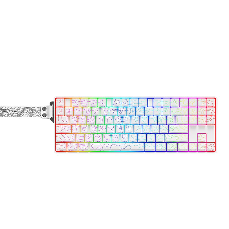 DarkFlash EZ87 magnetic switch mechanical keyboard black side view
