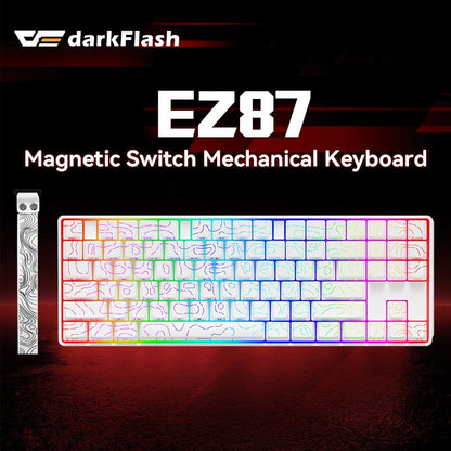 DarkFlash EZ87 magnetic switch mechanical keyboard black detail view