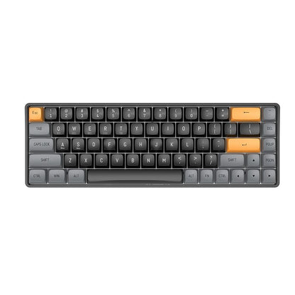DarkFlash GD68 mechanical keyboard Brown Sugar angle view