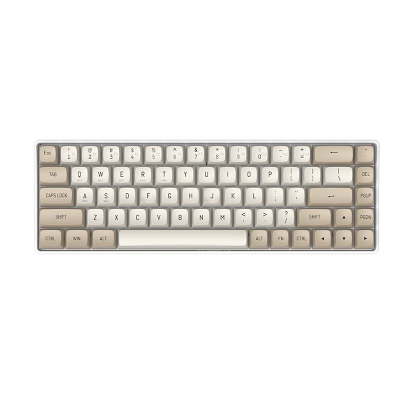 DarkFlash GD68 mechanical keyboard Brown Sugar detail view