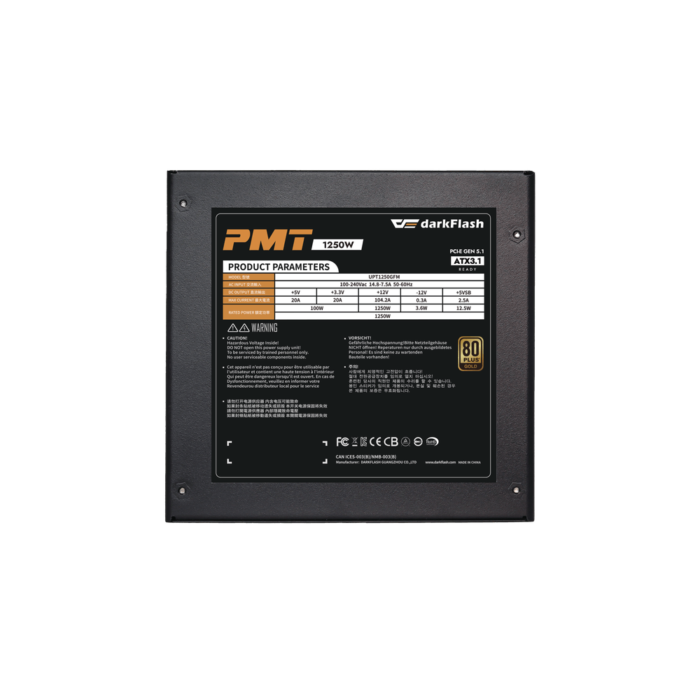 DarkFlash PMT Series full modular power supply official main product view