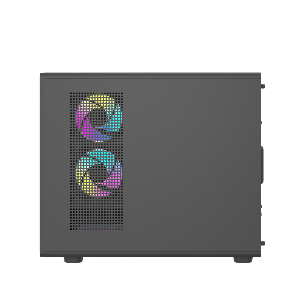 DarkFlash DB460M Black M-ATX PC Case official view 3